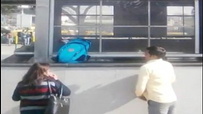 Bus-stop backside public blowjob video