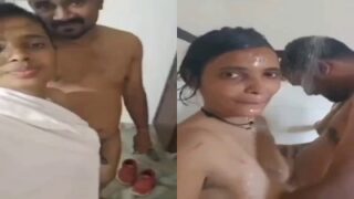 South Indian new couple startup for bathroom sex