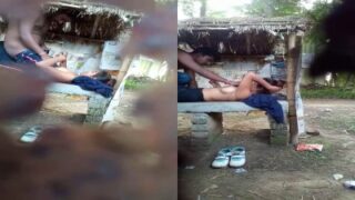 Village couple having outdoor sex without knowing the hidden camera
