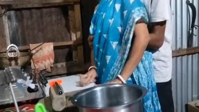 19 yr teen guy fucks Anni in the kitchen area