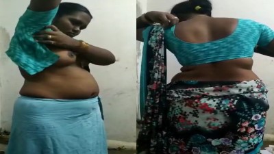 Salem Real Village scandal aunty wear saree after fucking