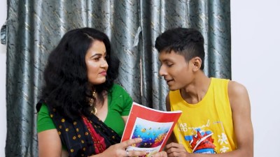 Lonely aunty teaching and having sex with 19 yr teen boy