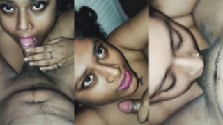 Young Pondicherry Aunty fucks cock by her mouth to take cum