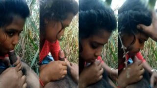 Pollachi real village girl sexy outdoor blowjob mms