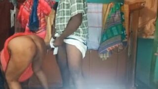 Village aunty and neighbor girl’s husband quick doggy fucking