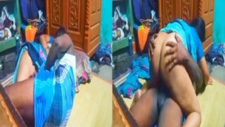 Pollachi gramathu man having saree sex with her Anni