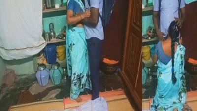 Tambaram Aunty blowjob and saree fuck with college paiyan