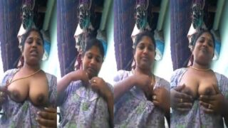 Tiruchirappalli innocent village aunty sexy boobs mms