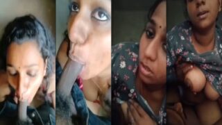 Trichy married desi sucking dick hard and fucks with hot talk