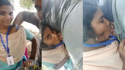 Madurai college girl outdoor blowjob to her village lover