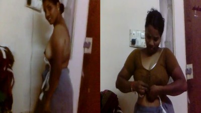 Madurai Aunty nude boobs and wearing tight jacket with talk