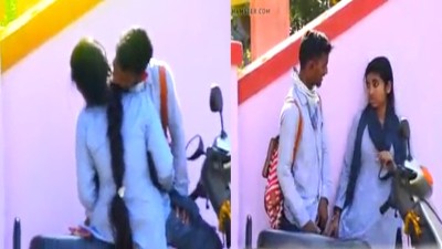 Erode beautiful college girl outdoor quick fucking capture