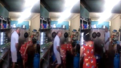 Erode mama quick fucking marumagal pundai in a kitchen