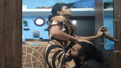 Young guy licking rich aunty pussy and hot fucking with her