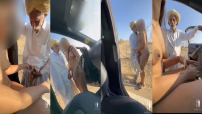 Village old man enjoying outdoor sex with rich desi girl