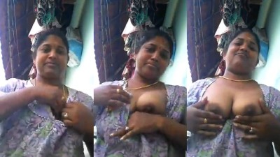 Kanyakumari married aunty shows her beautiful mulai
