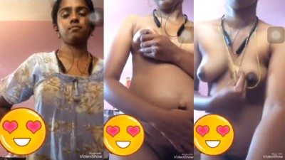Theni 19yr gramathu wife ponni shows nude mulai and ass