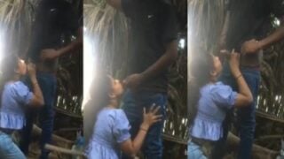 Puducherry college girl outdoor blowjob and tasting cum