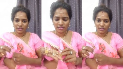 Trichy Famous Sadhana aunty live sexy mulai viral video