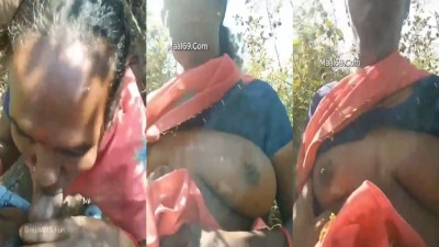 Salem Gramathu item aunty outdoor blowjob and saree fuck