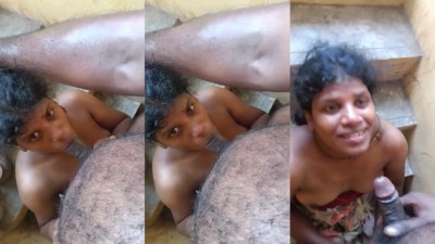 Tirupur village maid gives nude secret blowjob to owner