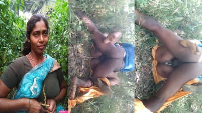 Pollachi gramathu aunty Manjula outdoor fucking sex tape