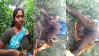 Pollachi gramathu aunty Manjula outdoor fucking sex tape