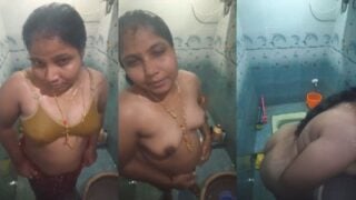 Vellore aunty Kannamma bathroom nude sexy show