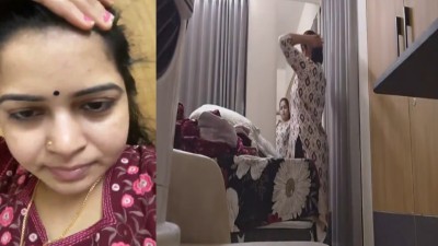 Kannur mallu aunty changing cloths with her nude boobs