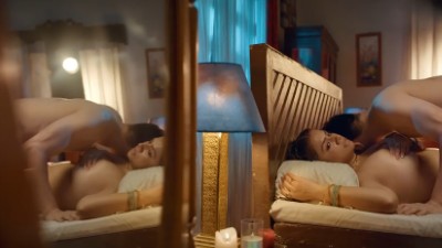 Beautiful Aunty invite young bf and have sex in blue film