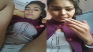 Unmarried girl rub her pussy and ass hole