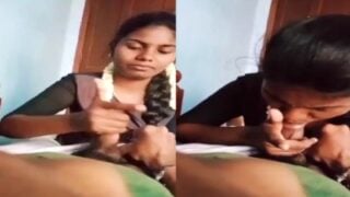 Gramathu Kanni pen gives handjob and swallows sperm