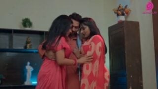 Husband having sex with wife and her daughter in xxx movie