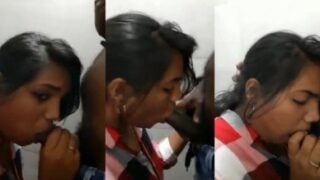 Beautiful young girl lovely cock tasting sex tape