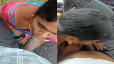 Coimbatore mom aunty lovely outdoor blowjob