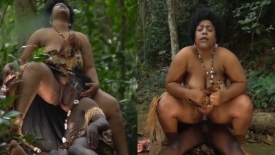 Forest tribe aunty pussy licking and outdoor fucking