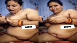 Son sucking mom big boobs and drinks milk