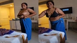 Chennai big aunty nude dress changing with voice