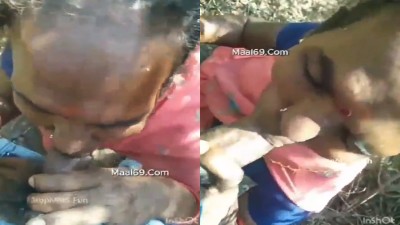 Erode gramathu local aunty outdoor blowjob with voice