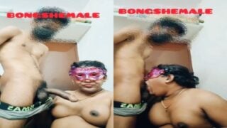 Tamilnadu mature Shemale deep throat blowjob with voice