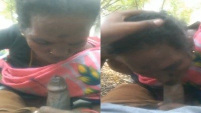 Gramathu item aunty beautiful blowjob with hot talk