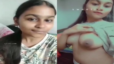 Innocent girl expose her sexy big boobs