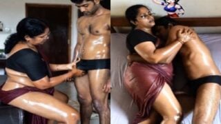 Mom son oil bath and hot saree fucking ool video