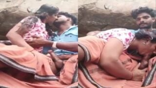 South Indian Kerala girl outdoor cock sucking to Tamil bf