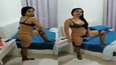 Sexy actress shows her hot boobs with inners