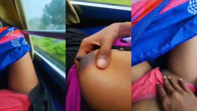 Chennai girl expose her sexy mulai on running bus
