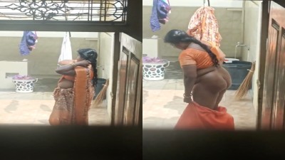 Gramathu aunty outdoor saree striping nude capture