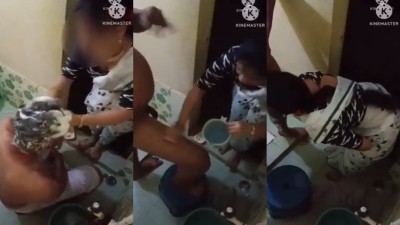 Anni wash her kozhunthan sunni and gives blowjob