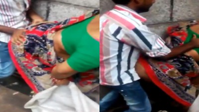 Local village mature aunty quick outdoor saree ool