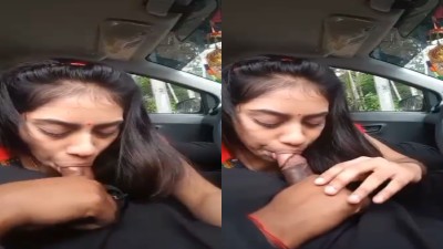 Coimbatore college girl hot blowjob to her professor on car